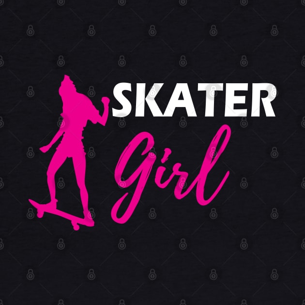 Skateboarder Girl - Skater Girl w by KC Happy Shop